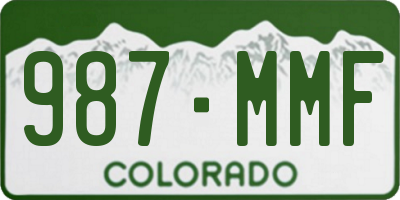 CO license plate 987MMF