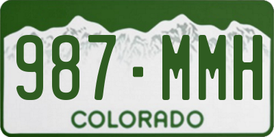 CO license plate 987MMH