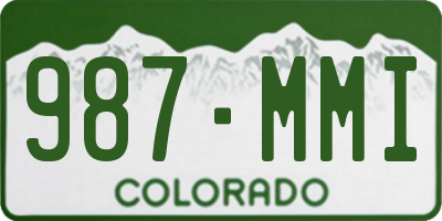 CO license plate 987MMI