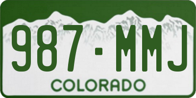 CO license plate 987MMJ