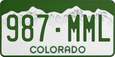 CO license plate 987MML