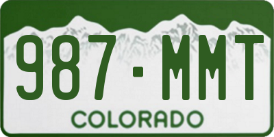 CO license plate 987MMT