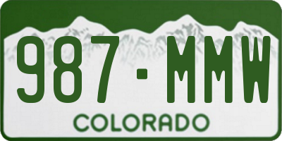 CO license plate 987MMW
