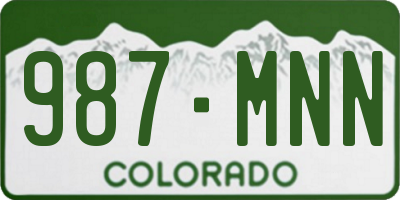 CO license plate 987MNN
