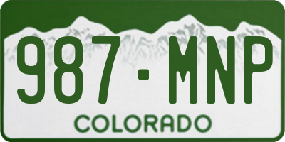 CO license plate 987MNP