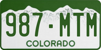 CO license plate 987MTM