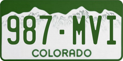 CO license plate 987MVI