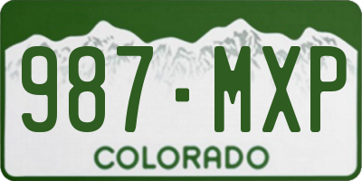 CO license plate 987MXP