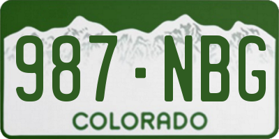 CO license plate 987NBG