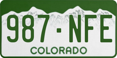 CO license plate 987NFE