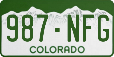 CO license plate 987NFG
