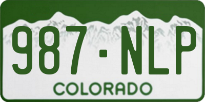 CO license plate 987NLP