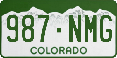 CO license plate 987NMG