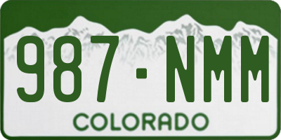 CO license plate 987NMM
