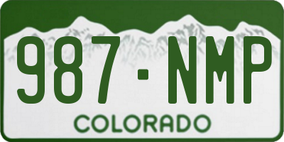 CO license plate 987NMP