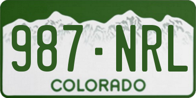 CO license plate 987NRL
