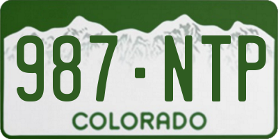 CO license plate 987NTP