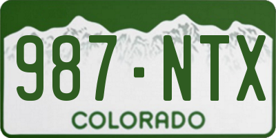 CO license plate 987NTX