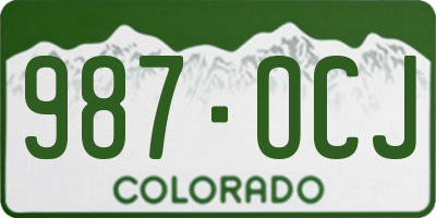 CO license plate 987OCJ