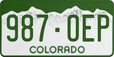 CO license plate 987OEP