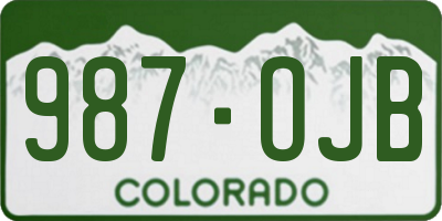 CO license plate 987OJB