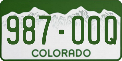 CO license plate 987OOQ
