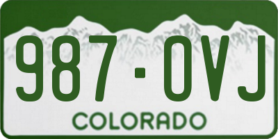 CO license plate 987OVJ