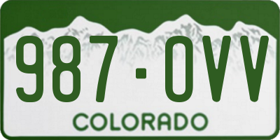 CO license plate 987OVV