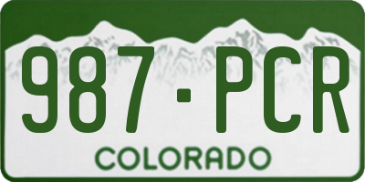 CO license plate 987PCR