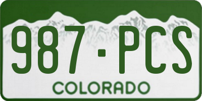 CO license plate 987PCS