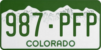 CO license plate 987PFP