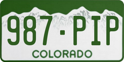 CO license plate 987PIP