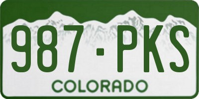 CO license plate 987PKS