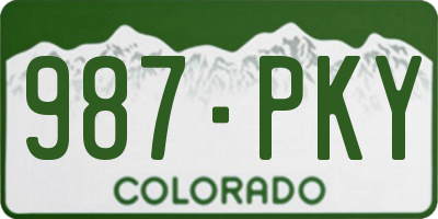 CO license plate 987PKY