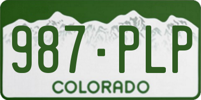 CO license plate 987PLP
