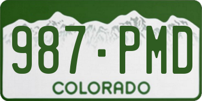 CO license plate 987PMD