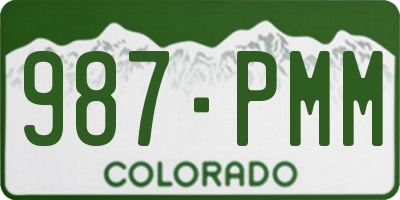 CO license plate 987PMM