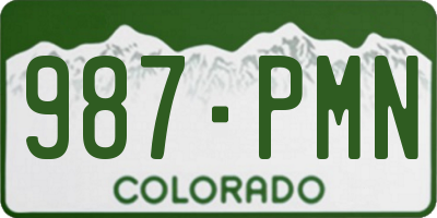 CO license plate 987PMN