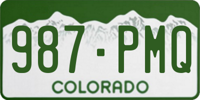 CO license plate 987PMQ