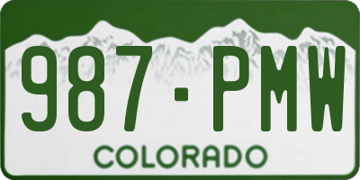 CO license plate 987PMW