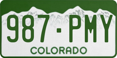 CO license plate 987PMY