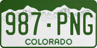 CO license plate 987PNG
