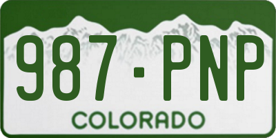 CO license plate 987PNP