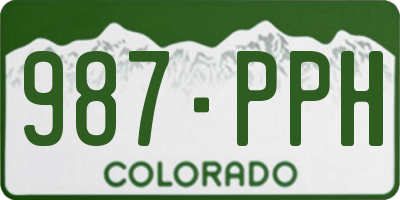 CO license plate 987PPH