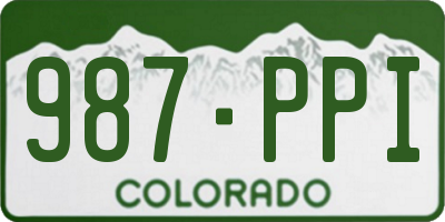 CO license plate 987PPI
