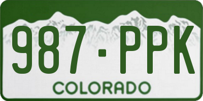 CO license plate 987PPK