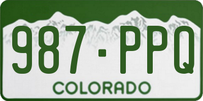 CO license plate 987PPQ