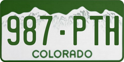 CO license plate 987PTH