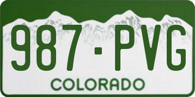 CO license plate 987PVG