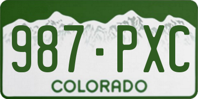 CO license plate 987PXC